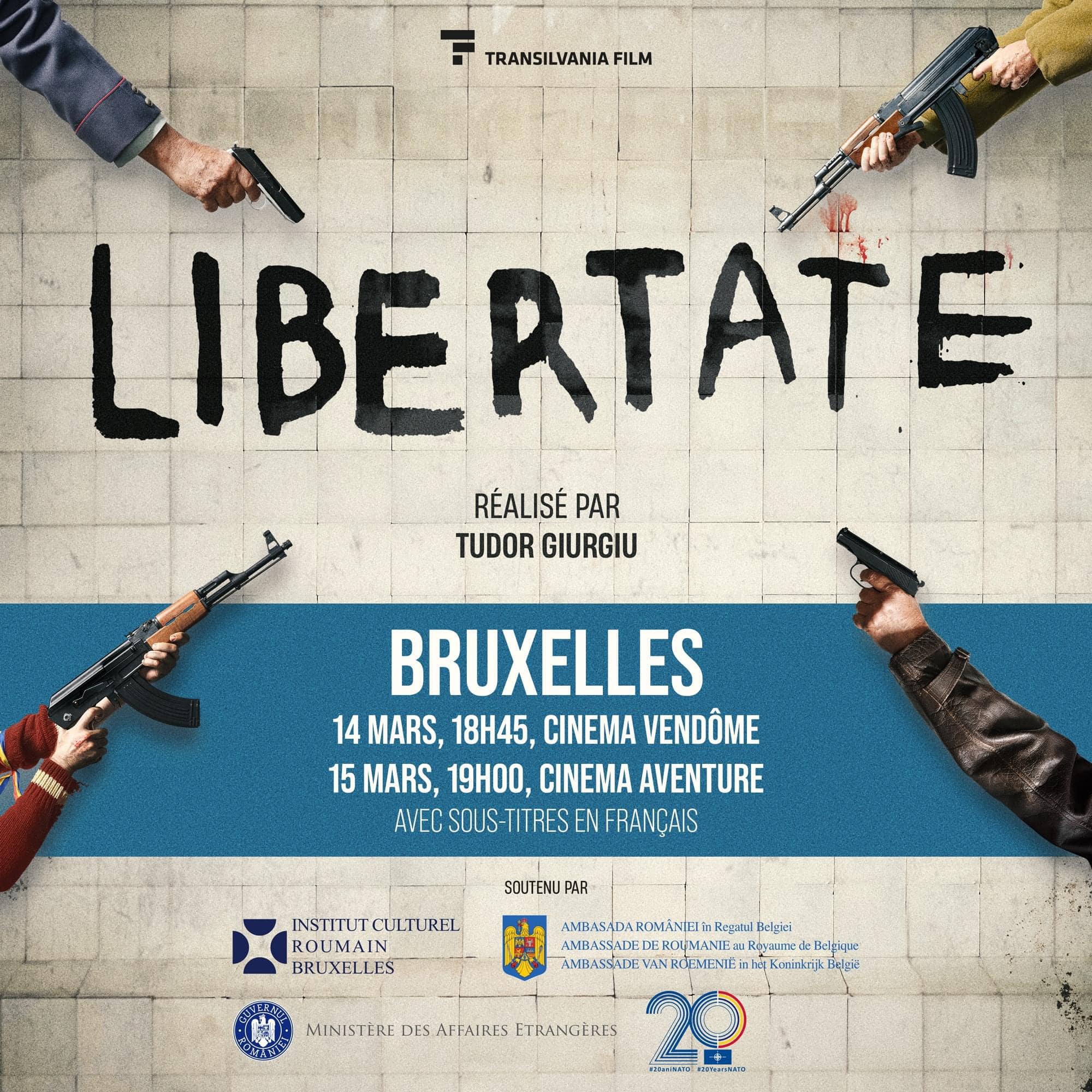Tudor Giurgiu : Dacã aveti prieteni la Bruxelles, chemati-i sã vadã „Libertate” Joi 14 martie la cinema Vendome